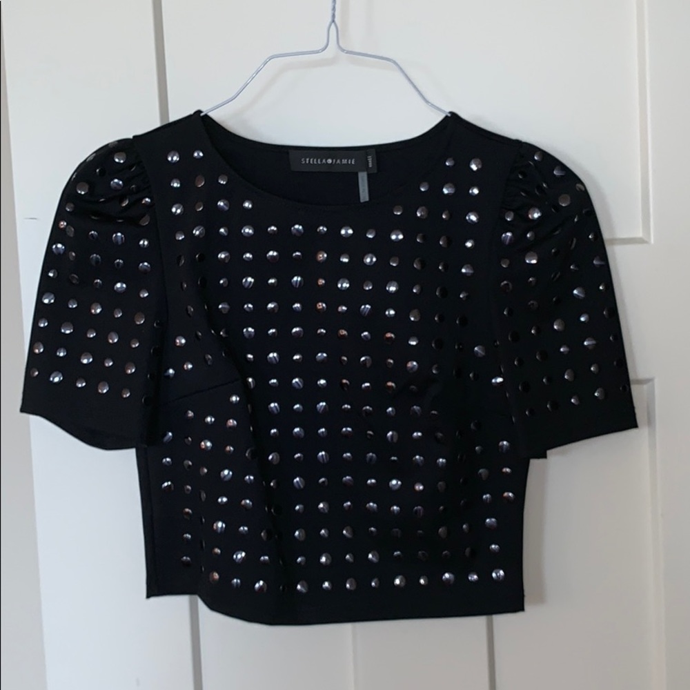 Stella & Jamie Studded Crop Top